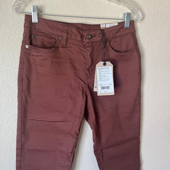 NWT prAna Kayla High Rise Jean, "Manzanita" Red, Size 2 SHORT - Picture 5 of 13